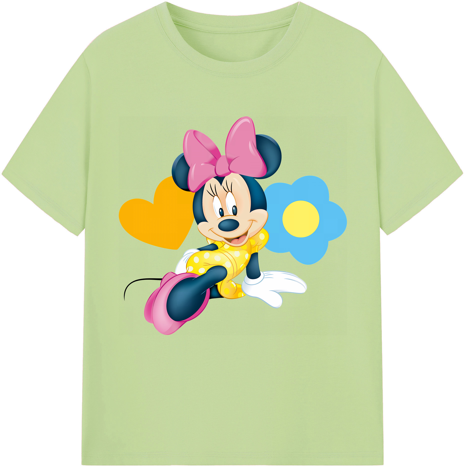 （画像用） ミッキーマウス Mickey Mouse 綿100％半袖Tシャツ（フロントプリント）